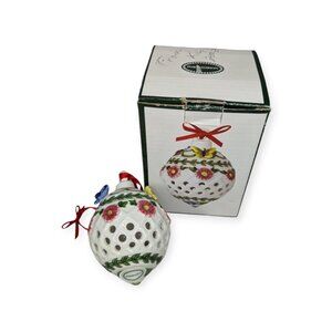 Portmeirion-Botanic Garden- Ceramic Christmas Ornament 3.5" x 2.5" Diameter
